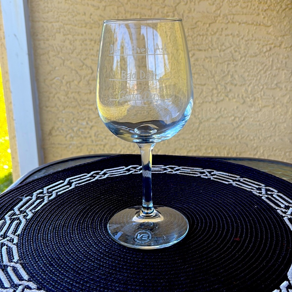 Comical wine glass-great gift for that wine lover!